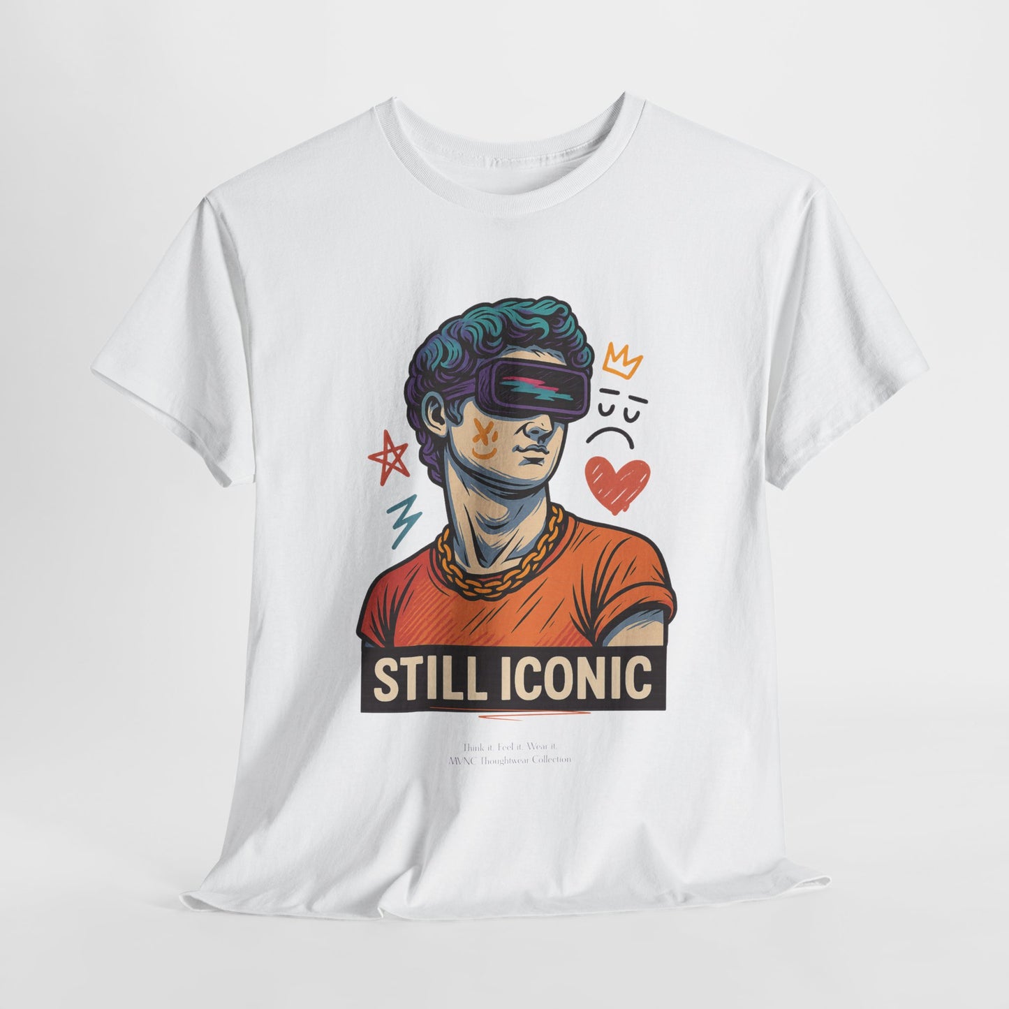 Still Iconic – Michelangelo's David in Modern Pop-Art T-shirt