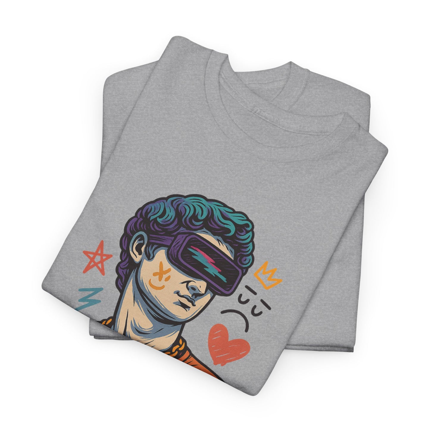 Still Iconic – Michelangelo's David in Modern Pop-Art T-shirt