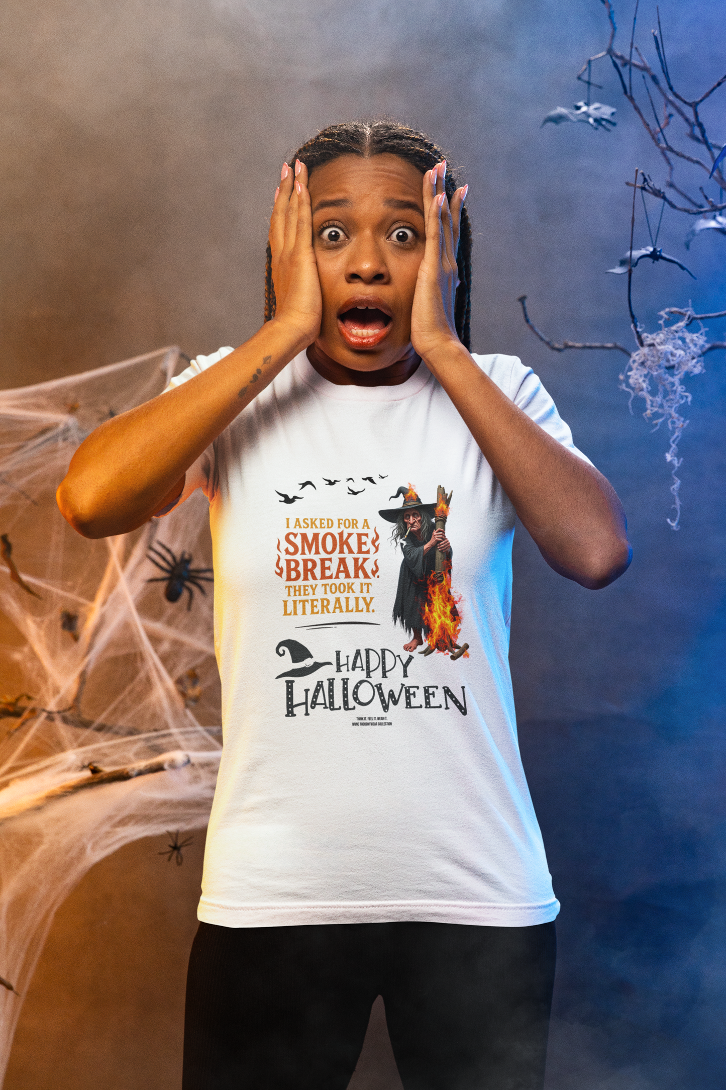 Halloween - Witches' Smoke Break - Funny Halloween T-shirt