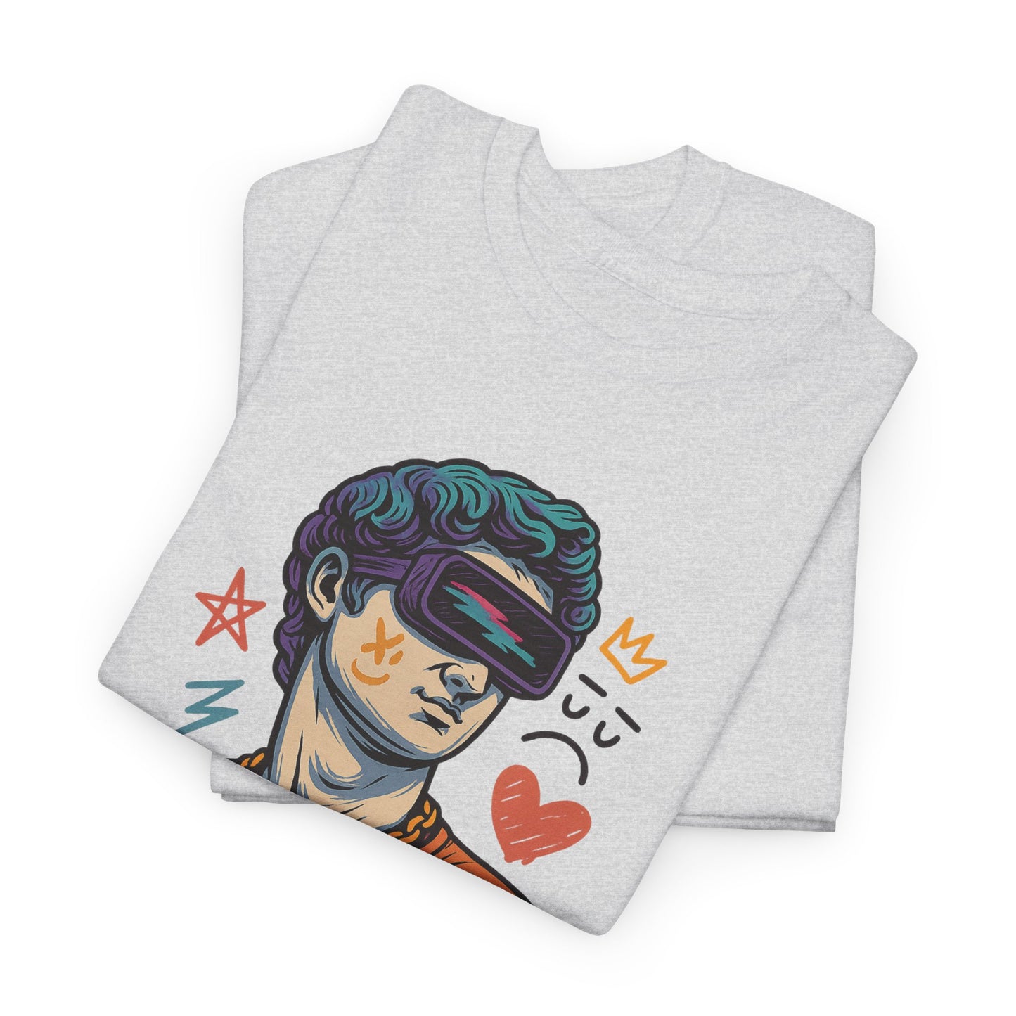 Still Iconic – Michelangelo's David in Modern Pop-Art T-shirt