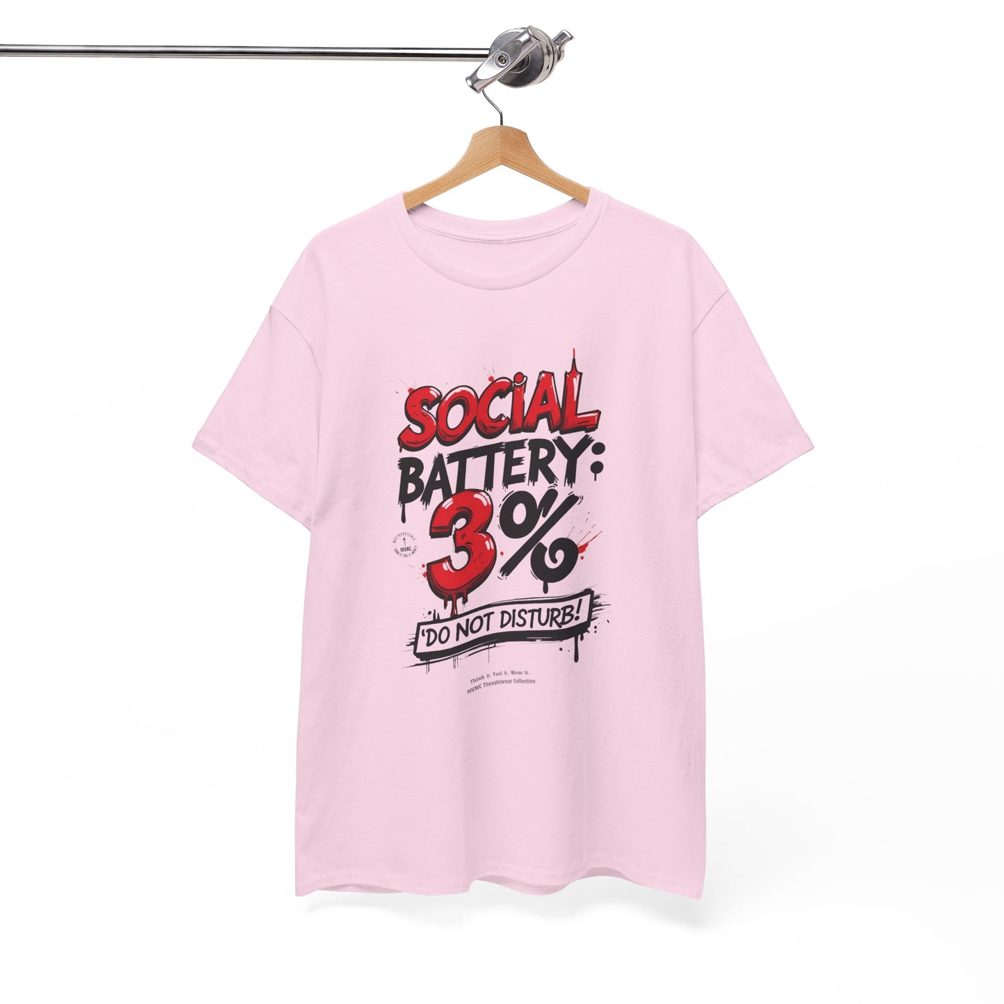 Social Battery: 3% – Do Not Disturb T-shirt