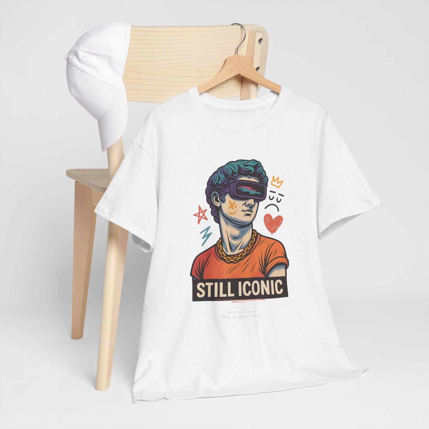 Still Iconic – Michelangelo's David in Modern Pop-Art T-shirt