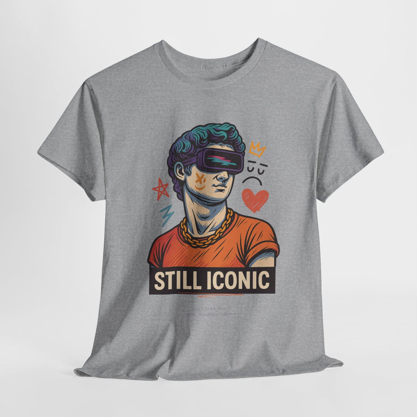 Still Iconic – Michelangelo's David in Modern Pop-Art T-shirt