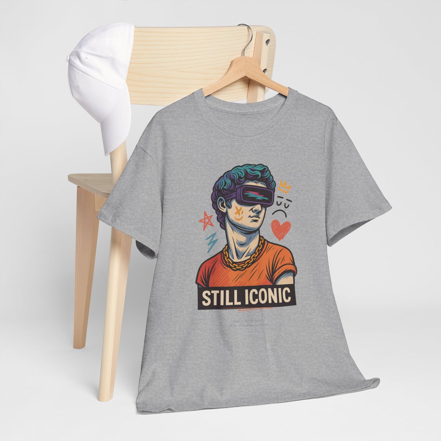 Still Iconic – Michelangelo's David in Modern Pop-Art T-shirt