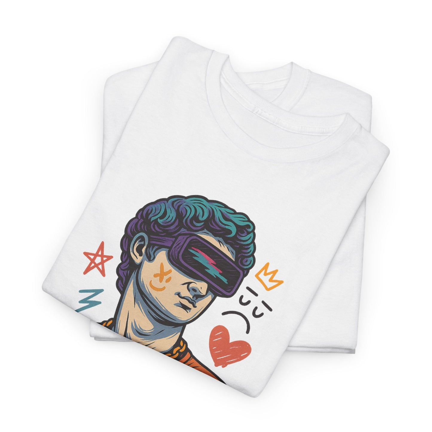Still Iconic – Michelangelo's David in Modern Pop-Art T-shirt
