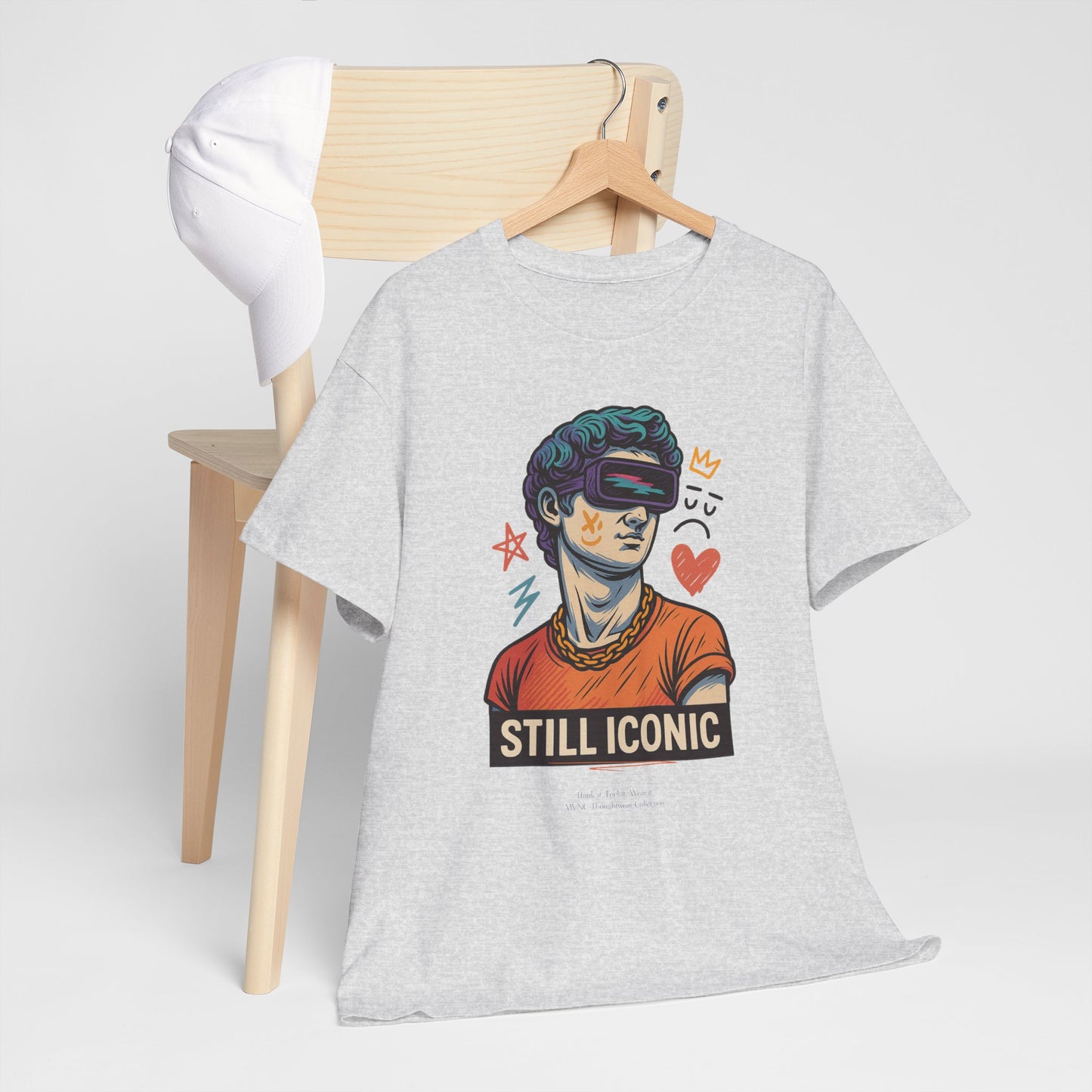 Still Iconic – Michelangelo's David in Modern Pop-Art T-shirt