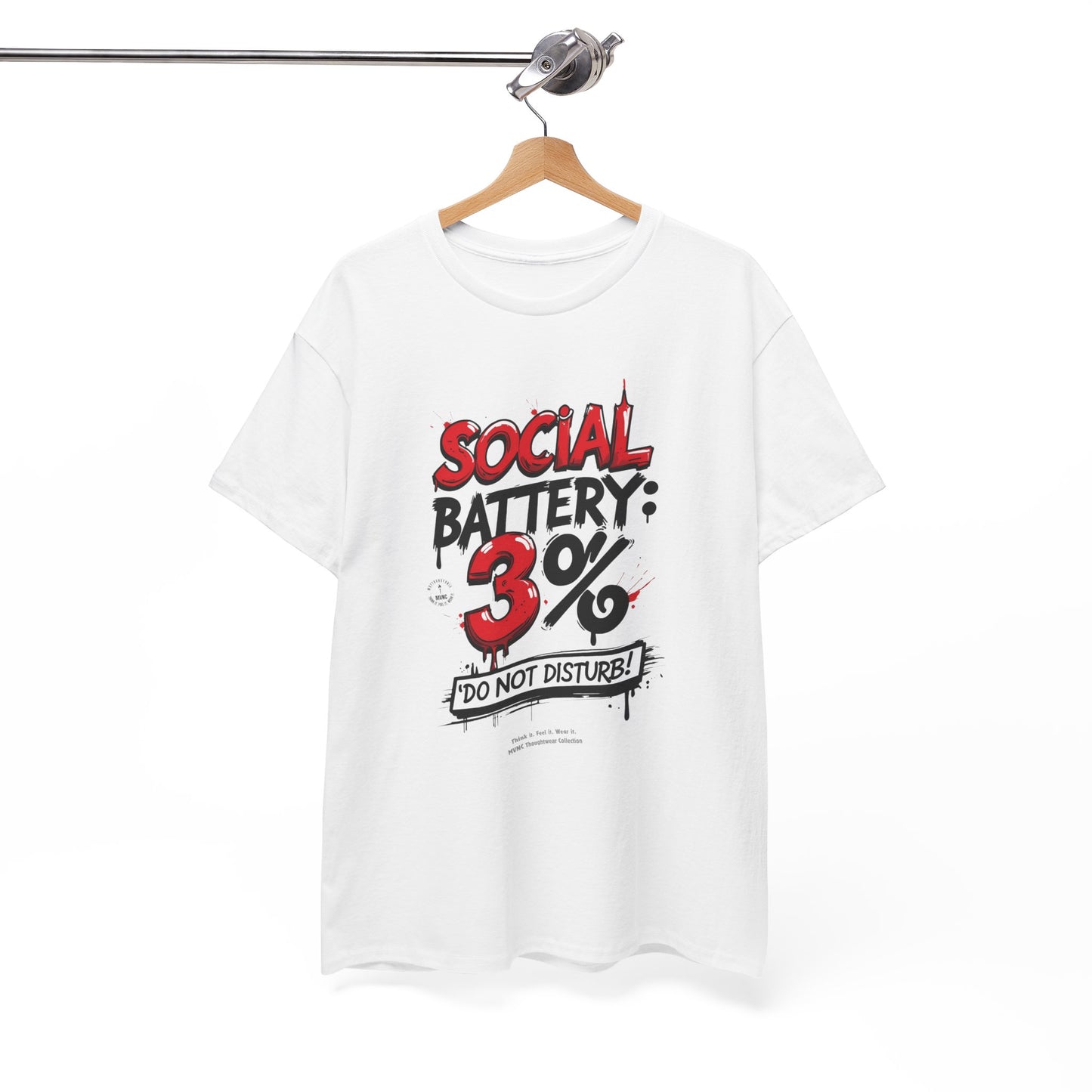 Social Battery: 3% – Do Not Disturb T-shirt