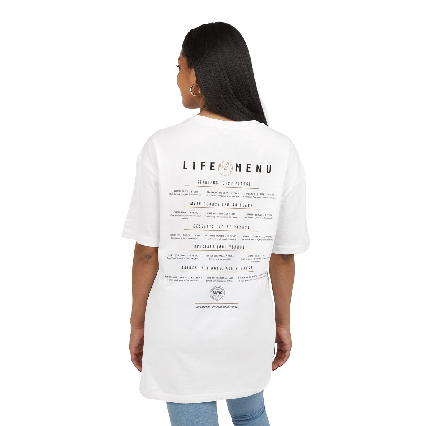 Life Menu Oversized T-Shirt – Thoughtwear Street Edition