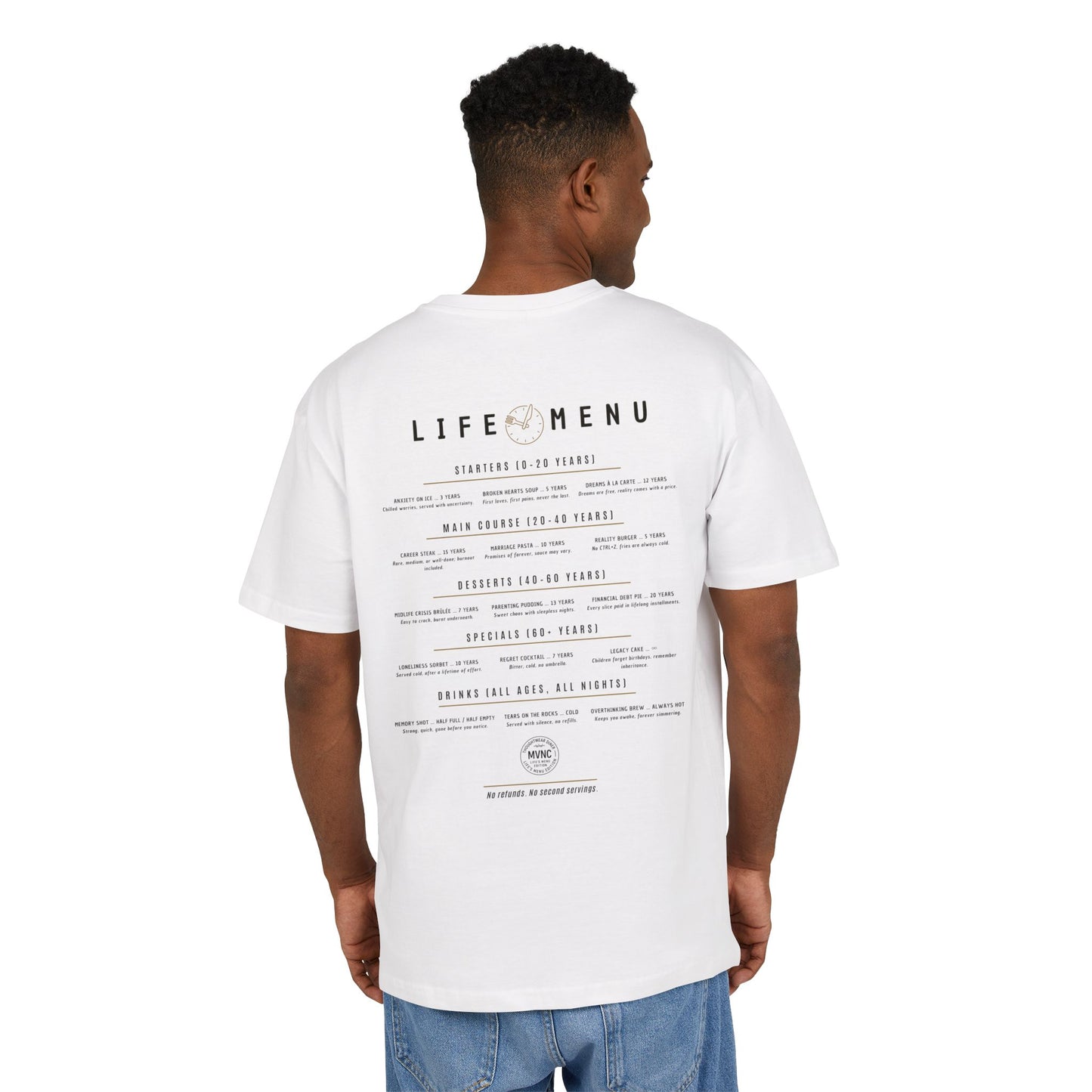 Life Menu Oversized T-Shirt – Thoughtwear Street Edition